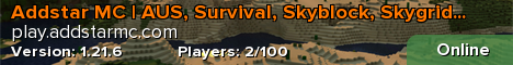 Addstar MC | Family Friendly ● Survival ● Economy ● Games ● Addstar MC | Family Friendly ● Survival ● Economy ● Games ●