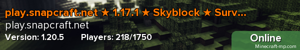 play.snapcraft.net ★ 1.17.1 ★ Skyblock ★ Survival ★