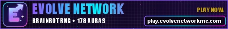 EvolveNetwork | Brainrot RNG • Skyblock • Prisons