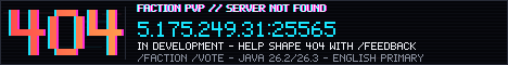 404: Server Not Found