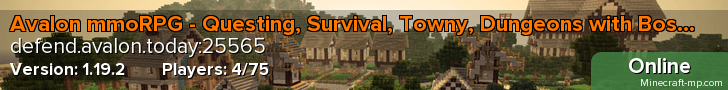 Avalon mmoRPG - Questing, Survival, Towny, Dungeons with Bosses