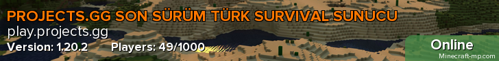 Minecraft Son Sürüm ve Lagsız Türk Survival Sunucu