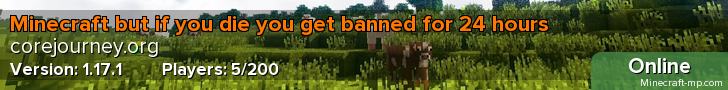 Minecraft but if you die you get banned for 24 hours