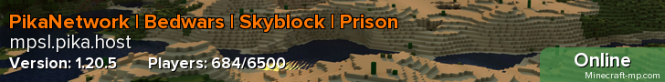 PikaNetwork | Bedwars | Skyblock | Prison