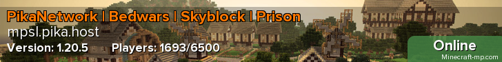 PikaNetwork | Bedwars | Skyblock | Prison
